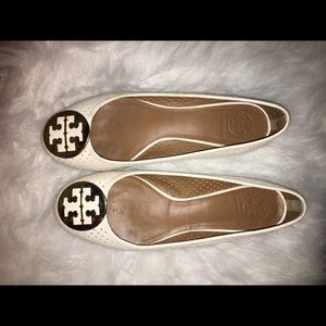 Tory Burch white flats size 10